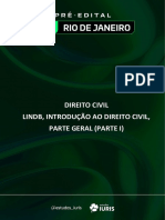 Iuris Civil Dpe RJ 01 Lindb Introdução Ao Direito Civil Parte Geral