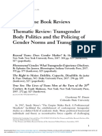 Online Book Reviews Thematic Review: Transgender Body Politics and The Policing of Gender Norms and Transgressions