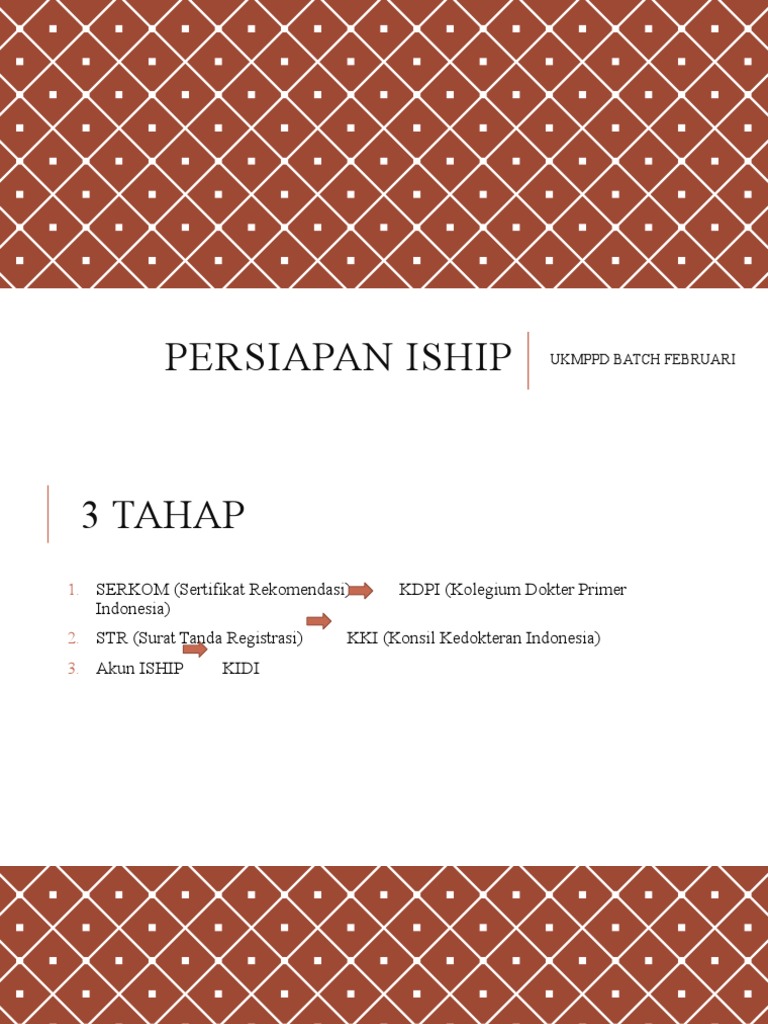 Persiapan ISHIP UKMPPD Februari 2024 | PDF
