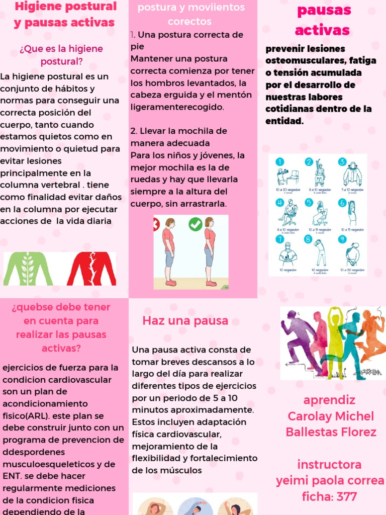 Higiene Postural y Pausas Activas | PDF | Dolor lumbar | Medicina CLINICA