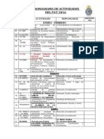 Cronograma de Actividades 2016 22