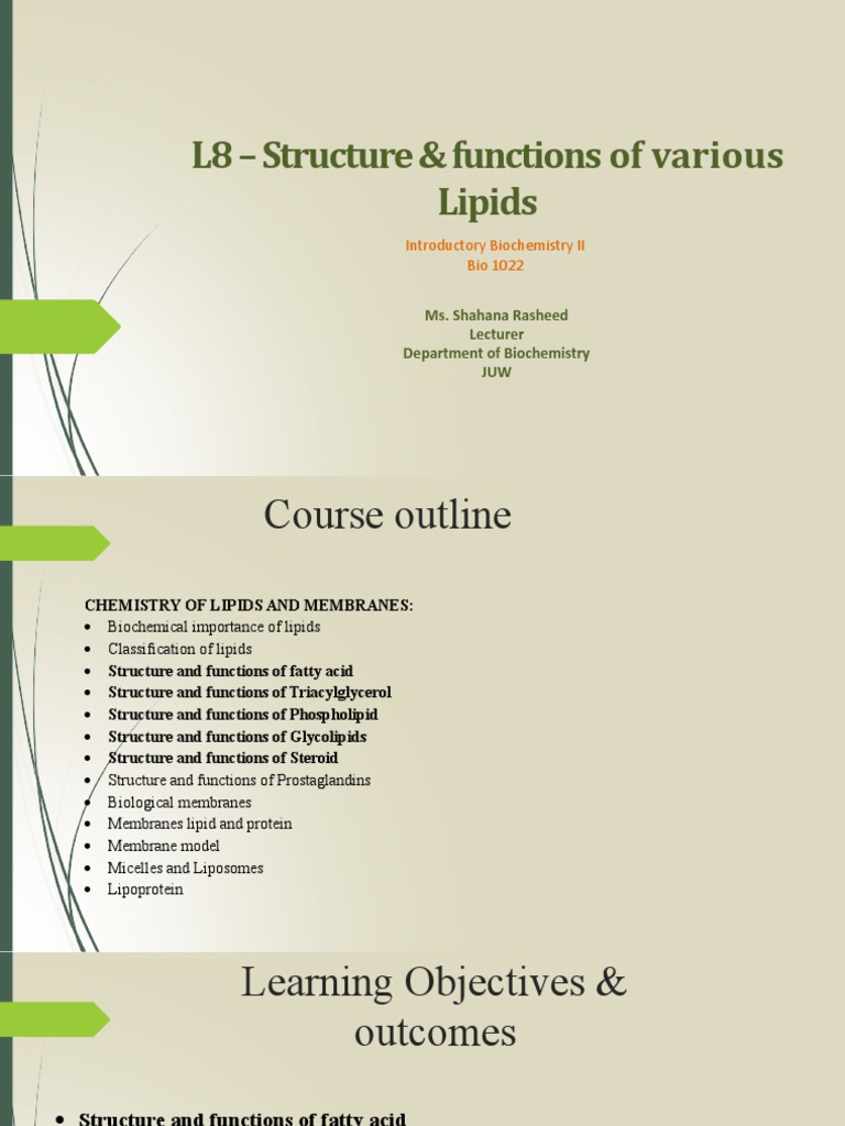 Triglycerides: Structure and Functions | PDF | Triglyceride | Lipid