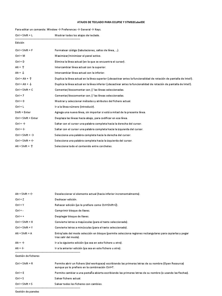 Stm32cubeide atajos teclado pdf archivo de computadora ingenier a