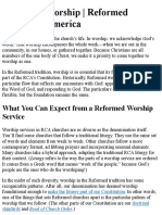 Reformed Worship-Reformed Church in America