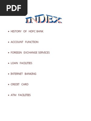 Function Of Hdfc Bank Tarjeta De Credito Bancos