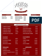 Carta Menu Halley