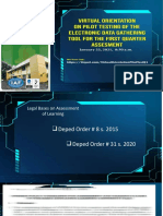 Orientation On Electronic Data Gathering Tool For Q1 Assessment