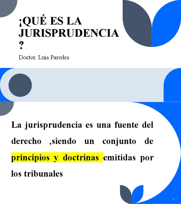 Qué Es La Jurisprudencia | PDF