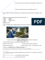 Avaliação Geografia Sobre Paisagem