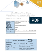 Guía de Actividades y Rubrica de Evaluación - Fase 1 - Música, Cerebro y Lenguaje Sonoro