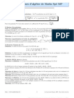 Resume Cours Algebre Maths Spe MP
