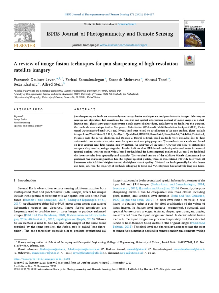 Image Fusion Techniques Review | PDF | Computer Vision