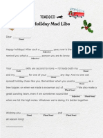 MAD LIB EMAIL Holiday