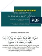 Niat Dan Doa Zakat Fitrah