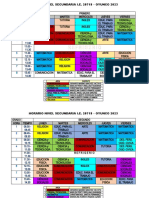 Horario Nivel Secundaria Ie 20719 - Oyunco 2023 Act