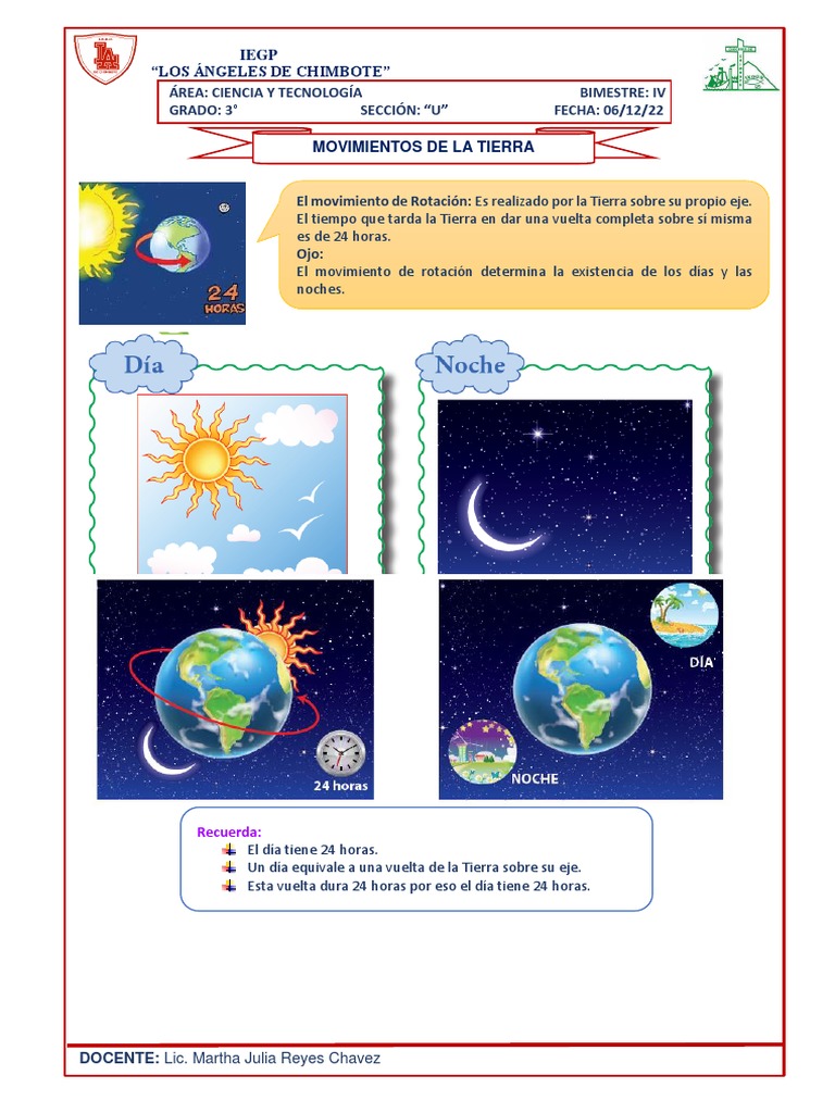 Movimientos de la Tierra para Niños | PDF | Tierra | Año