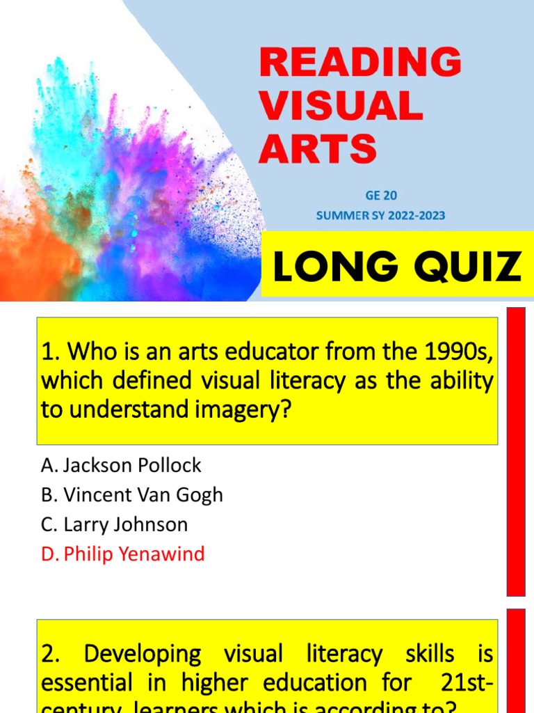 Long Quiz Ge 20 PDF The Arts Printmaking