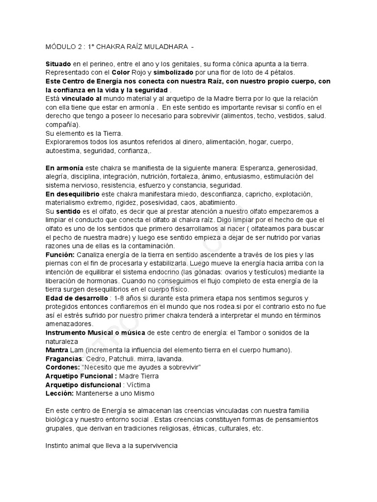 Modulo+2 Chakra+Raiz+Muladhara WM | PDF
