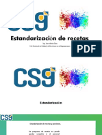 Estandarización de Recetas en Restaurantes CSG SAS