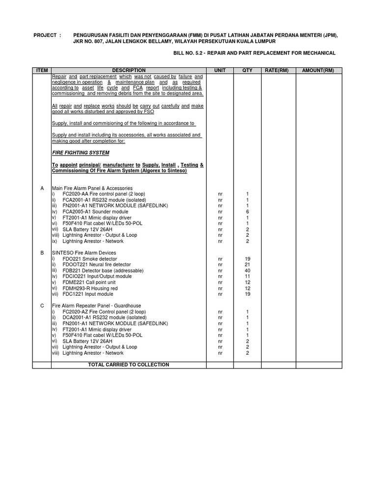Bq Jalan Bellamy (Fire Fighting System) PDF