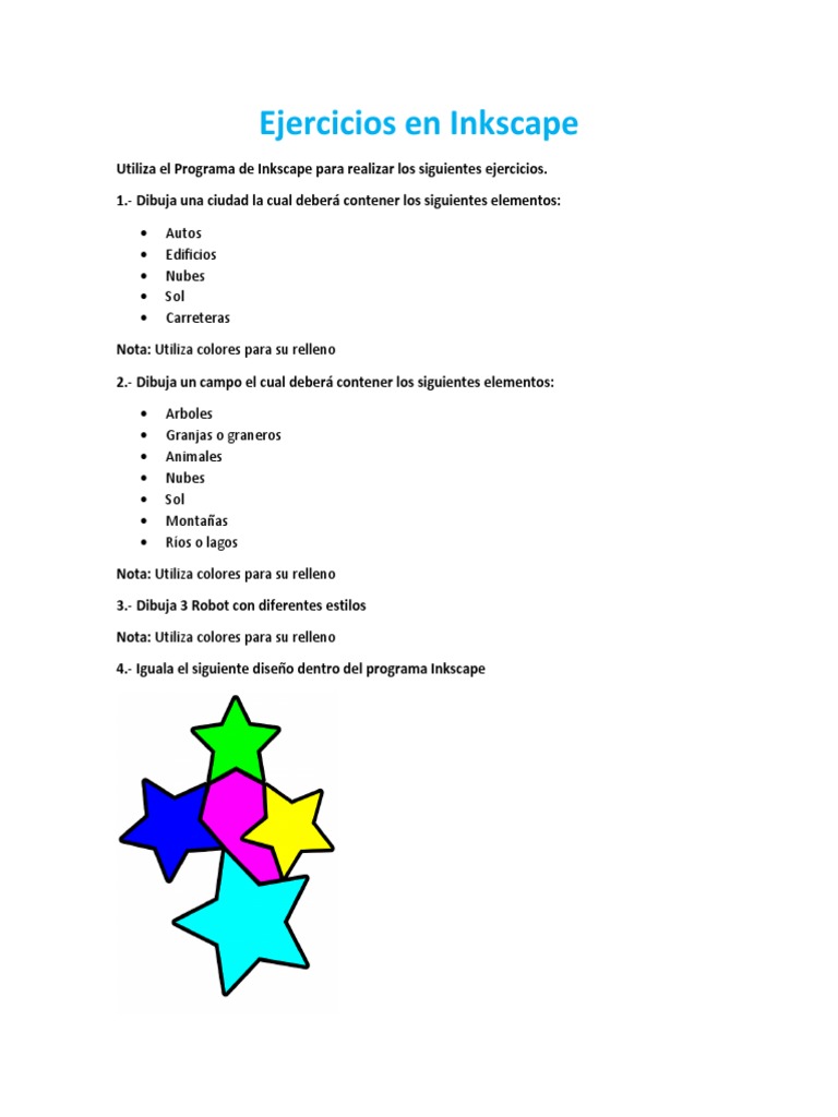 Ejercicios en Inkscape | PDF