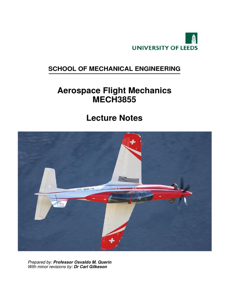 Aerospace Flight Mechanics Overview | PDF | Flight Dynamics (Fixed Wing ...
