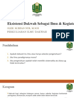 Eksistensi Dakwah Sebagai Ilmu Dan Kegiatan