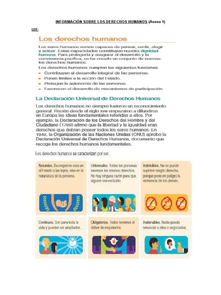 ANEXO N°3 DERECHOS HUMANOS y ACT. | PDF | Derechos humanos | Invalidez