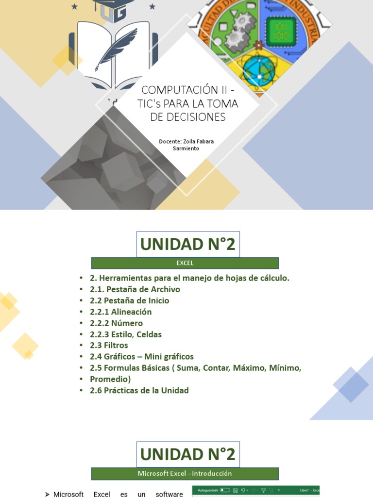 Unidad 2 Excel - Tema 1,2 | PDF | Microsoft Excel | Microsoft