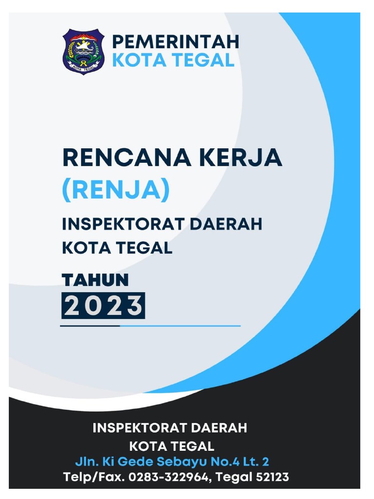 Renja Inspektorat Tegal 2023: Rencana Kerja | PDF