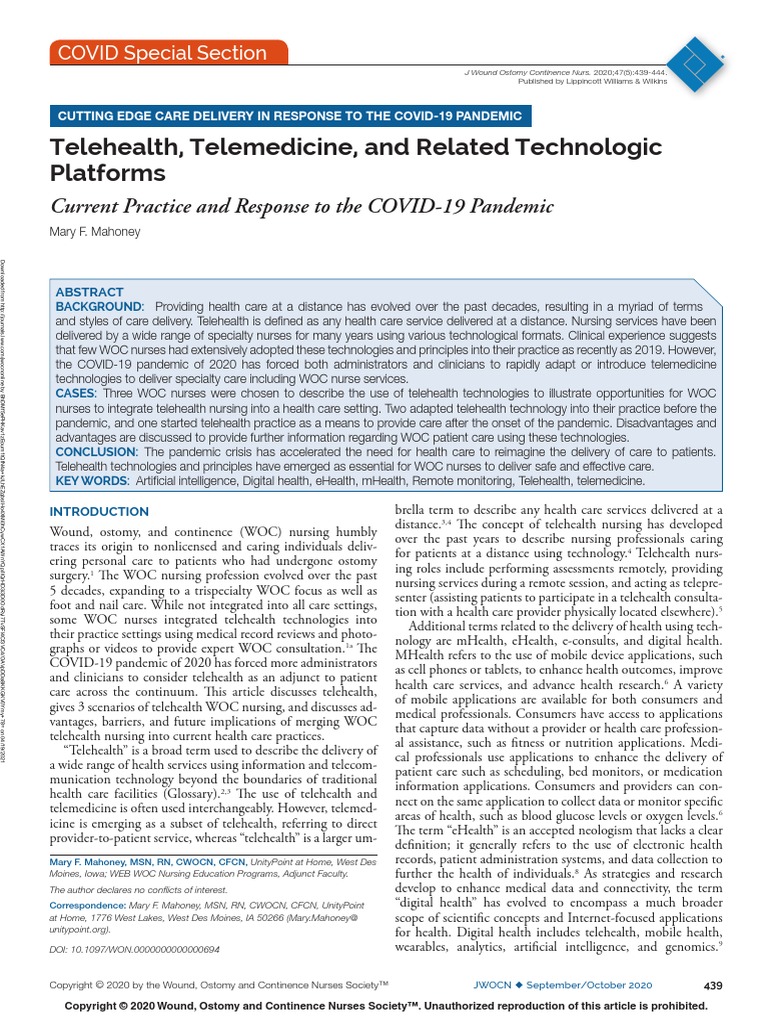 Telehealth Integration for WOC Nurses | PDF | Nursing | Social Programs