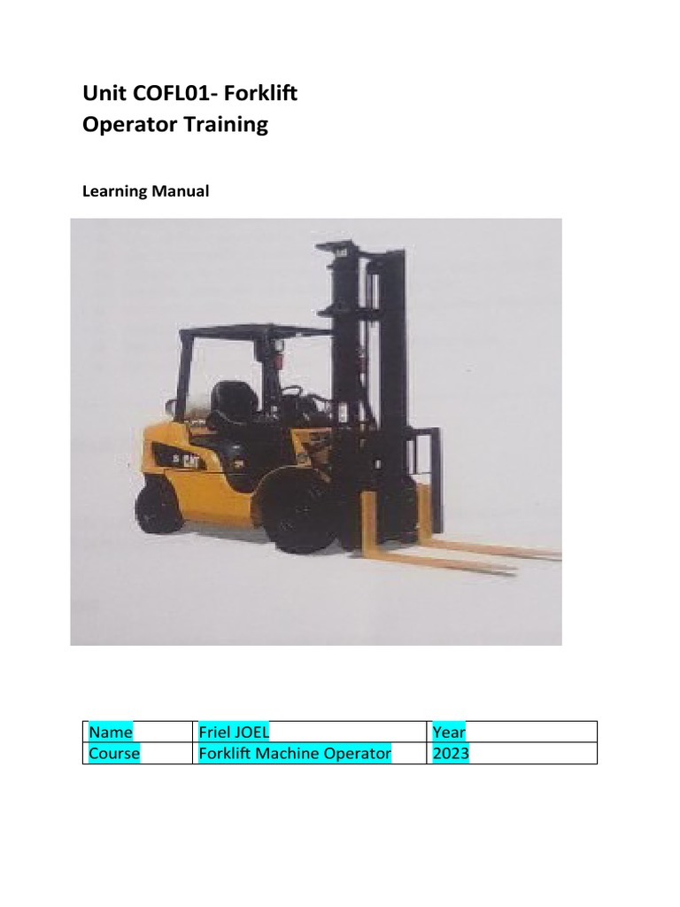 Forklift Manual PDF Forklift Clutch