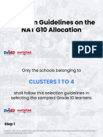 Selection Guidelines On The NAT G10 Allocation