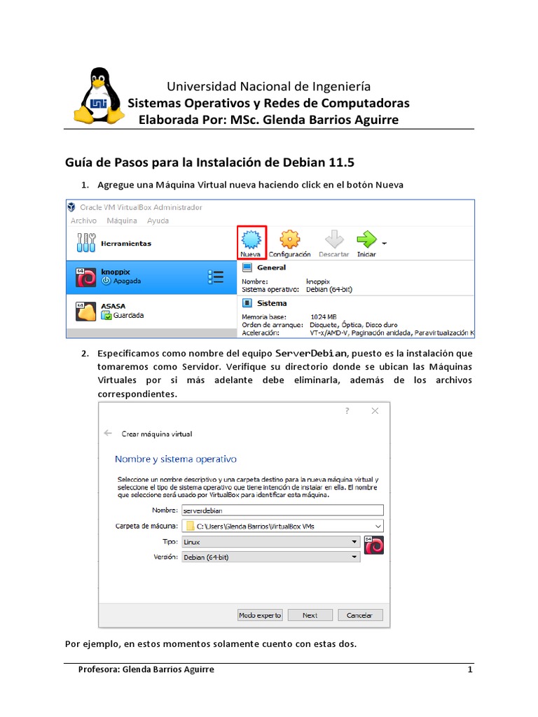 Instalación LINUX Debian 11.5 | PDF | Almacenamiento de datos de la ...