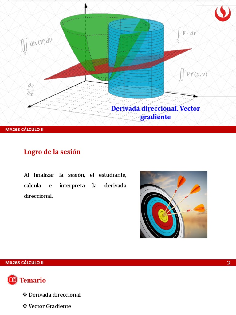 MA263 2021-01 Sesión 4.1 Derivada Direccional, Vector Gradiente - SX51 ...
