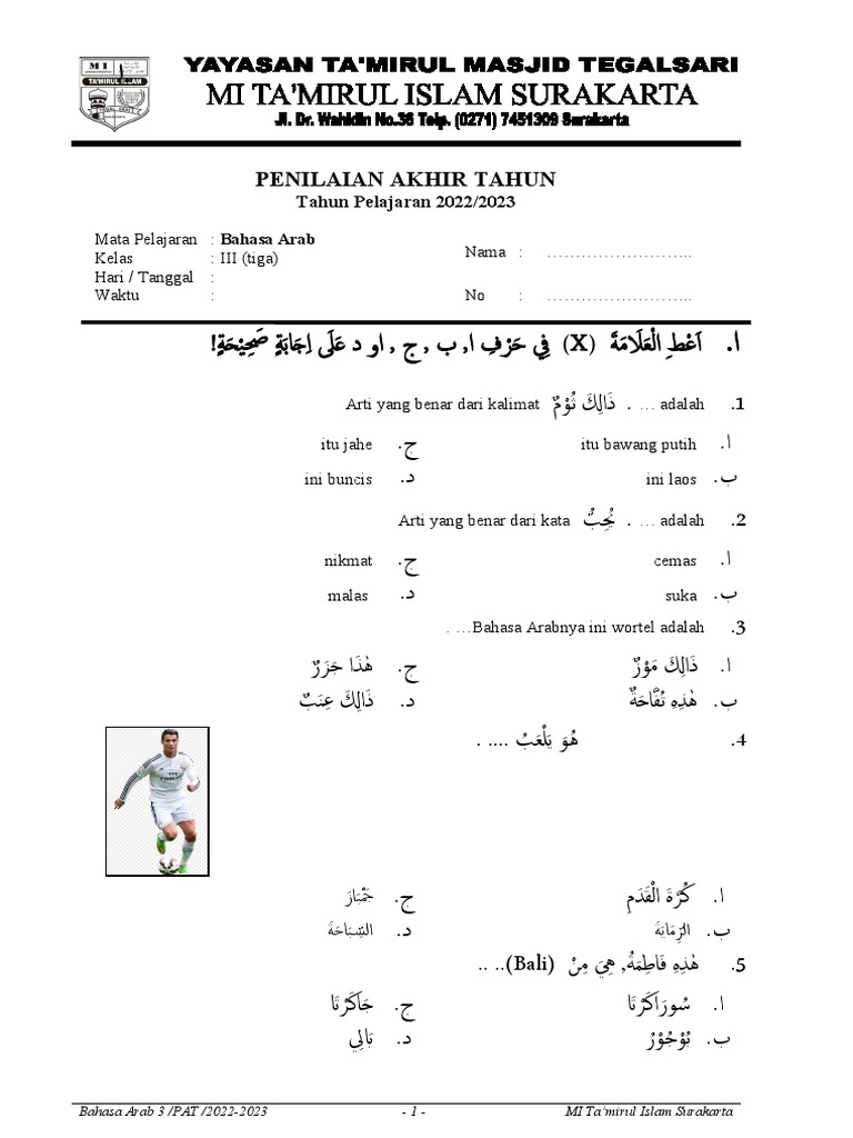 Pat kelas 3 b arab pdf