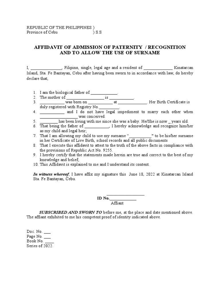 Affidavit-of-Paternity | PDF