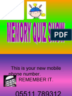 Memory Quiz Show Activities Promoting Classroom Dynamics Group Form 35550