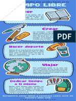 Infografía Algunas Cosas Que Puedes Hacer en Tu Tiempo Libre Divertido Ilustrado Sticker Azul