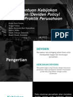 Kelompok 1.penentuan Kebijakan Deviden (Deviden Policy) Dalam Praktik Perusahaan