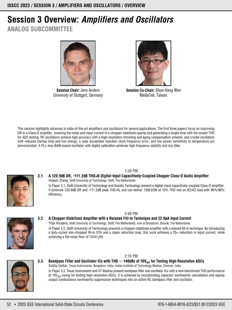 Session 3 Amplifiers and Oscillators PDF Amplifier Operational