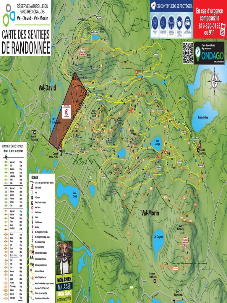 Carte des sentiers de Val-David | PDF
