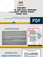 Taklimat Program Jom Baca Bersama Peringkat Negeri Sabah Tahun 2023