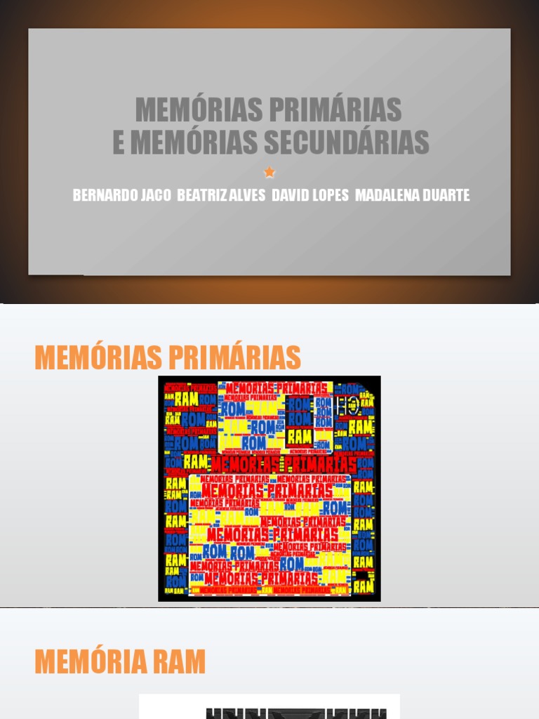 Diferenças entre Memórias Primária e Secundária | PDF