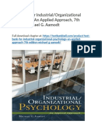 Test Bank For Industrial Organizational Psychology An Applied Approach 7th Edition Michael G Aamodt