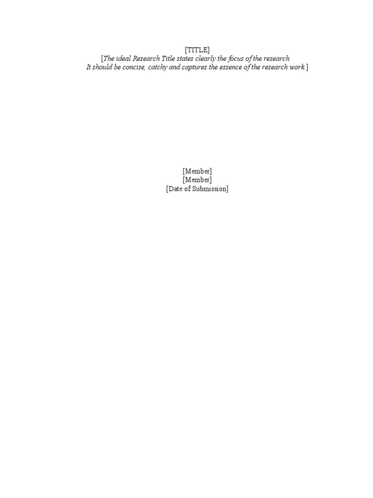 Research Title Guidelines and Structure | PDF