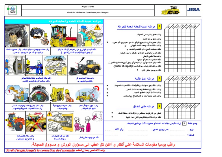Check List Vrification Quotidienne Chargeur | PDF