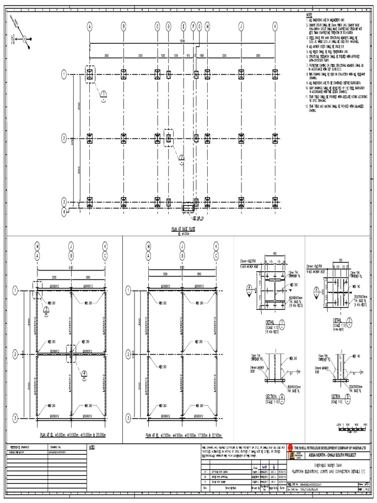 AsnAsnlc2000000023Overhead Water TankPlatform Elevations Sht. 1 To