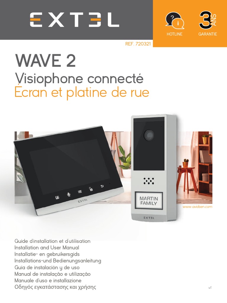 Visiophone connecté sans fil - Wave 2 - Extel - 720321