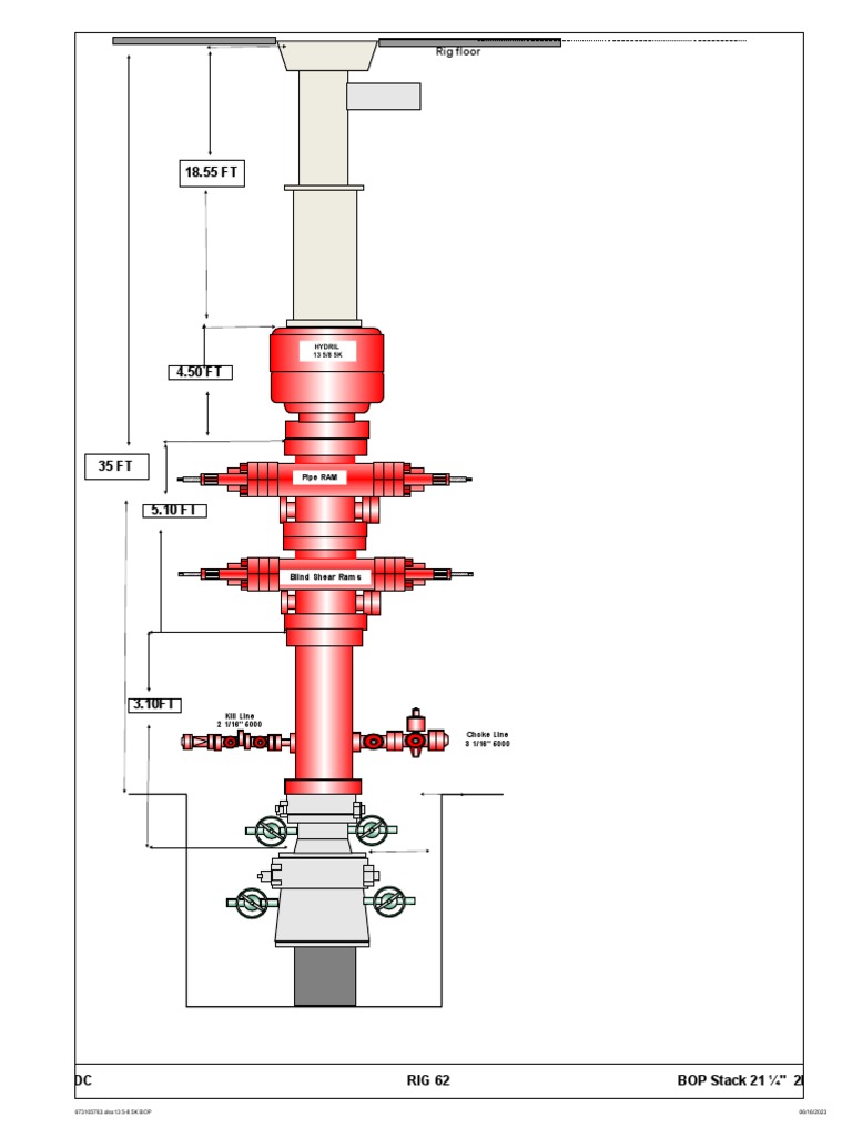 13 5/8 5K BOP Stack Configuration | PDF